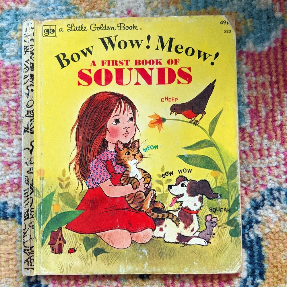 Bow Wow! Meow! A First Book Of Sounds Little Golden Book Vintage 1976